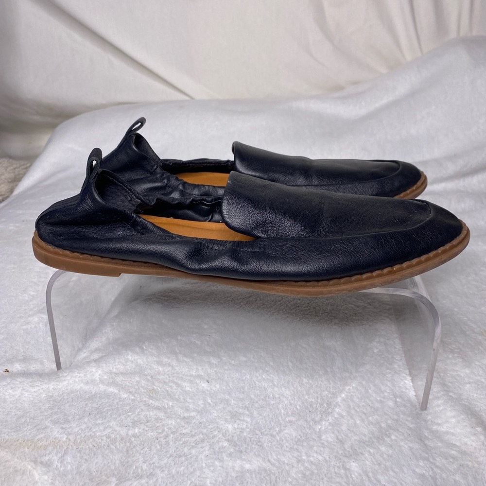 Lucky Brand Black Leather Flats Loafers Shoes Women’s Size 9